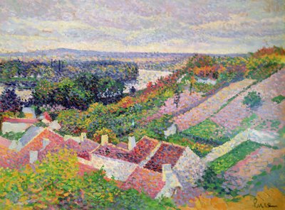 Landschap door Maximilien Luce